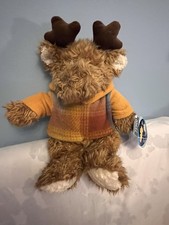 Vintage TESCO Medium CHILLY Co Christmas REINDEER SOFT PLUSH TOY 2000 BNWT