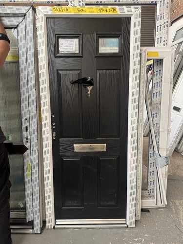 New composite door black front - new,