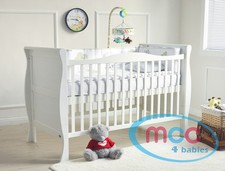 Savannah City Sleigh Solid wooden Cot bed with Water Repellent Mattress MCC®