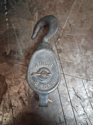 Vintage inch rope block - 4,