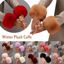 1Pair Women Faux Fur Cuff Hand