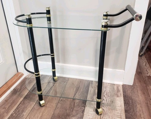 Vintage mcm brass black - brass,