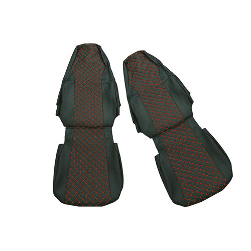 Black with red - red, stitching