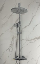 Carrara White Marble Matt 1000mm Wide PVC Bathrooms Shower Wall Panel 1m x 2.4m