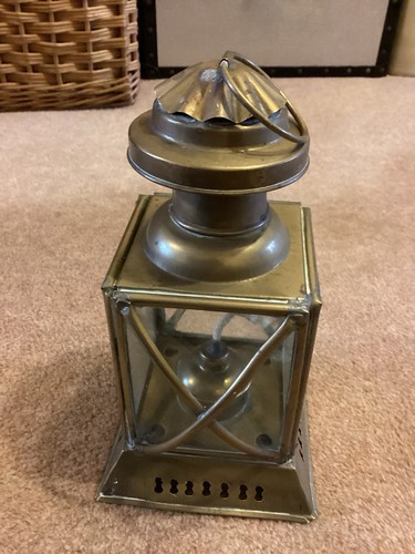 Vintage glazed brass hanging - glazed,