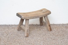 small vintage wooden milking stool rustic  Scandinavian style - FREE POSTAGE