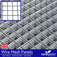 Galvanised Welded Wire Mesh Panels Chicken Run Rabbit Hutch Pet Coop Fence