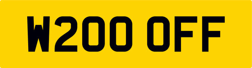 Woof car number plate w200 - woof,
