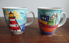 TWO DUNOON SCOTLAND AHOY MUGS