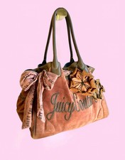 Juicy Couture Vintage Daydreamer Bag With Flowers In Dusky Orange/Pink