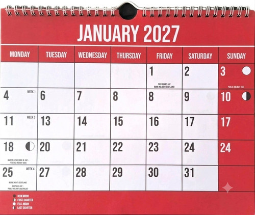 2027 easy month - month, view