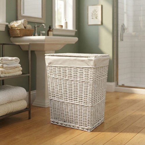 Sturdy large white - large, wicker