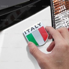 2x Italy Flag Logo Sticker Universal Emblem Metal Badge Decal Car Accessories