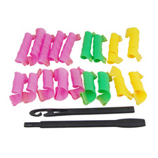 No Heat Hair Curler Set 18-Piece Magic Curls Smooth Defined Styling Tool Gift