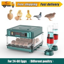 24-60 Eggs Double Electric Incubator Fully Automatic Chicken Duck Egg Hatcher