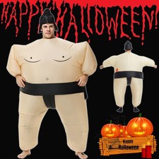 Halloween Inflatable Sumo Costume Adult Sumo Wrestler Suit Funny Blow Up Costume
