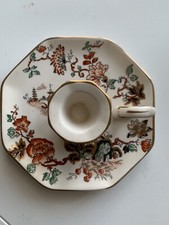 VINTAGE Masons Patent Ironstone Golden Azalea Candle Stick Holder