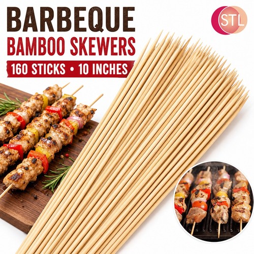160 bamboo bbq skewers - bbq,