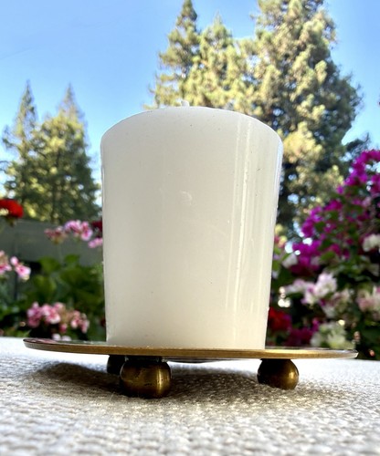 Vintage solid brass pillar - solid,