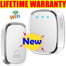 Wireless Door Bell Doorbell Waterproof Wall Plug In Loud 36 Chime LED Flash Set
