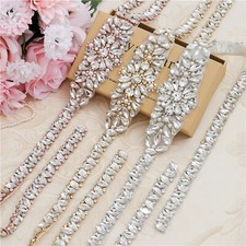 Rhinestone Sash Belt Applique