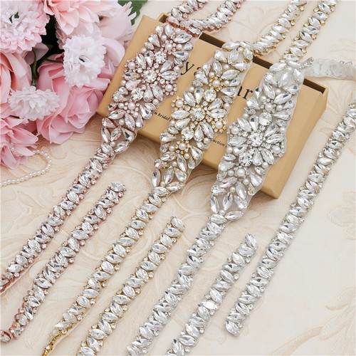 Rhinestone sash belt applique - rhinestone,