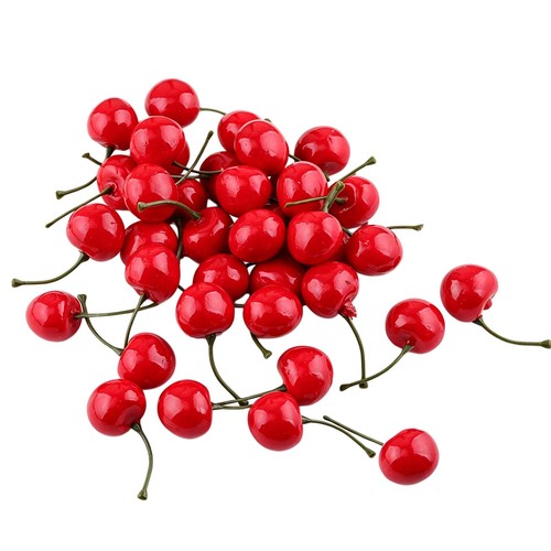 Pieces fake cherries - 20,