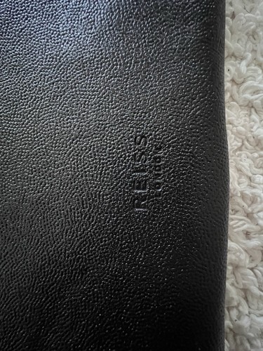 Reiss black leather document
