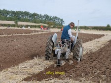 Photo 6x4 A 'little grey Fergie' and two furrow plough A Ferguson TE20 tu c2021