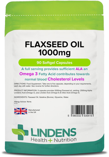 Lindens flaxseed oil 1000mg - lindens,