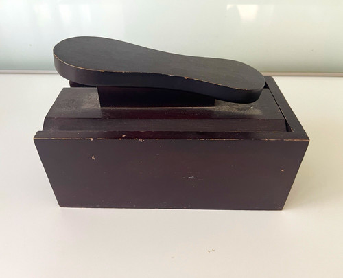 Vintage wooden shoe - shoe, shine
