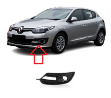 NEW FOR RENAULT MEGANE 13-16 FRONT BUMPER FOGLIGHT GRILLE WITH DRL HOLE LEFT
