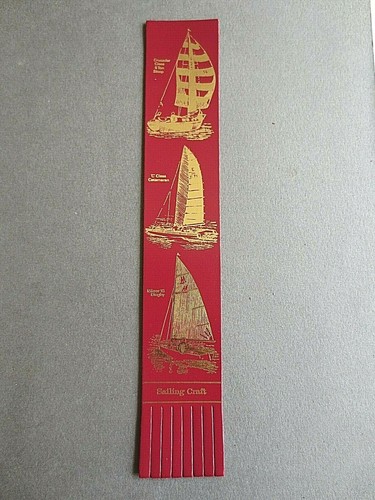 Leather bookmark sailing - leather,