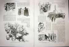 Original Old Vintage Print