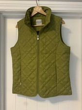 Ladies Penny Plain Green Gilet Size 14