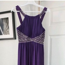 long dress with shawl/wrap size 8/10  chiffon,polyester. beaded design NEW