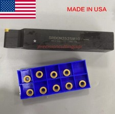 25 X 150MM SRDCN Lathe External Turning Holder + R5 RCMT10T3 Carbide insert USA