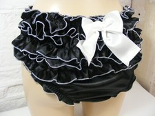 sissy black french maid satin
