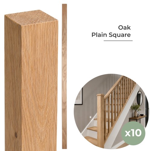 Oak plain square - square, 32mm