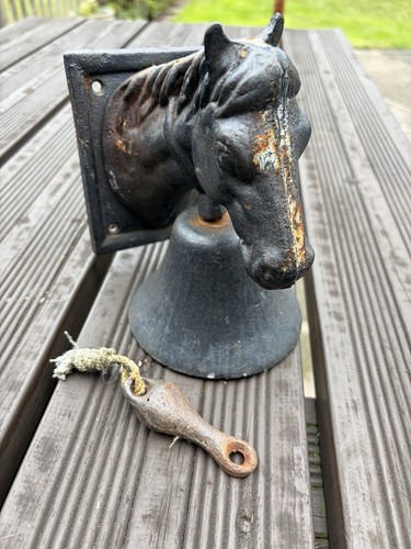Cast iron horse - head, bell
