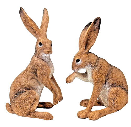 Pair hare ornaments - of,