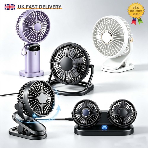 Portable clip fan usb - on,