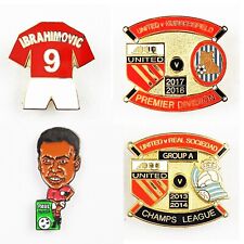 Manchester United Pin Badge Set Of 4 Football Club Badges Metal Vintage Rare B