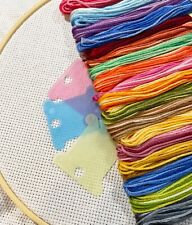 Colour Variation Cross Stitch Thread  Embroidery Floss 8m Skeins Ombré Rainbow