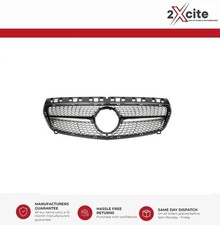 Mercedes Benz A Class W176 12-15 Gloss Black Grill Grille Diamond AMG Look