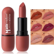 6-Color Matte Lipstick: Velvet
