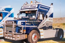 Truck photo Scania 142H tractor unit Germany blue Johann Heeg, Blue G #a1rc