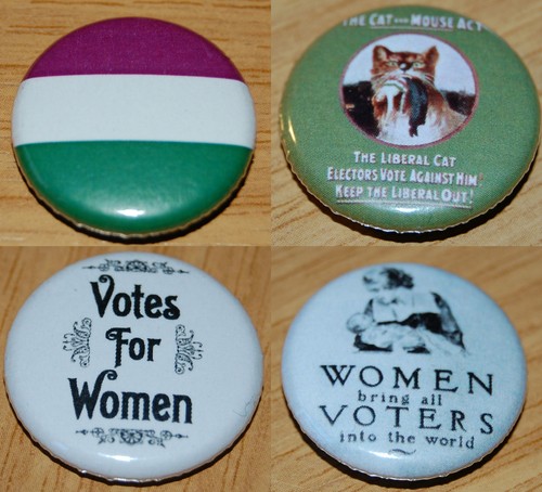 Suffragette button badge - button,