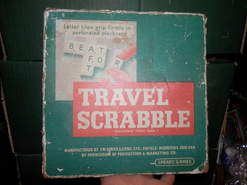 Travel scrabble vintage 1958 - vintage,