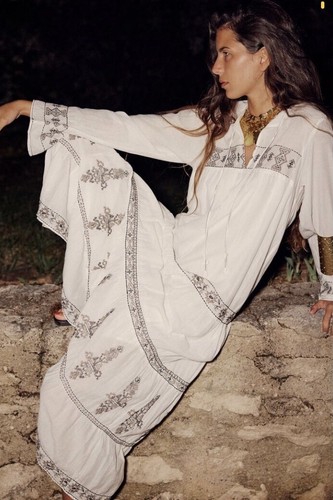 Zara white cotton - cotton, kaftan